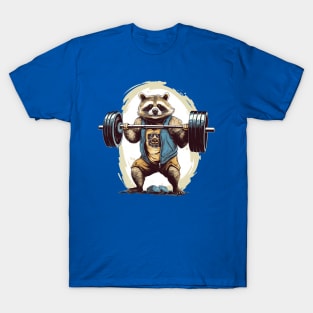 raccoon lifting weight T-Shirt